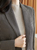 剩S 【 现货】米思阳2024秋季新款OL职场风格纹西装戗驳领一粒扣长袖外套女2686 商品缩略图4