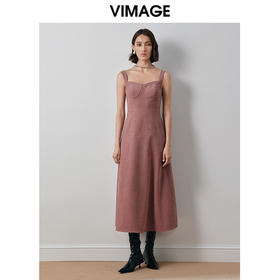 VIMAGE纬漫纪秋季新款洋气修身显瘦百搭气质连衣裙V2007618