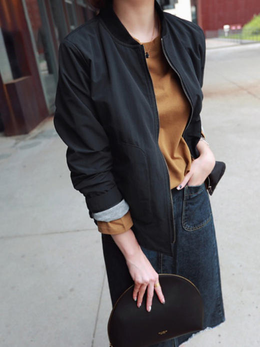 【现货7天】棒球服短款宽松外套女2023秋季新款韩版百搭休闲女士夹克上衣 商品图3