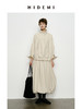 HIDEMI 褶皱花苞感做旧感水洗棉立体剪裁短款立领薄外套套装 商品缩略图0