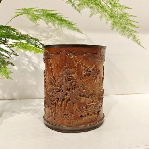 行旅图商旅图°竹笔筒 商品图0