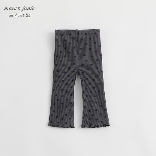 马克珍妮秋装新款 女童无感印花弹力针织打底裤喇叭裤231892 商品图0
