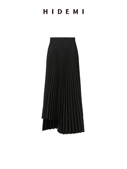 HIDEMI 极简不对称设计感百褶裙半身裙 商品图8