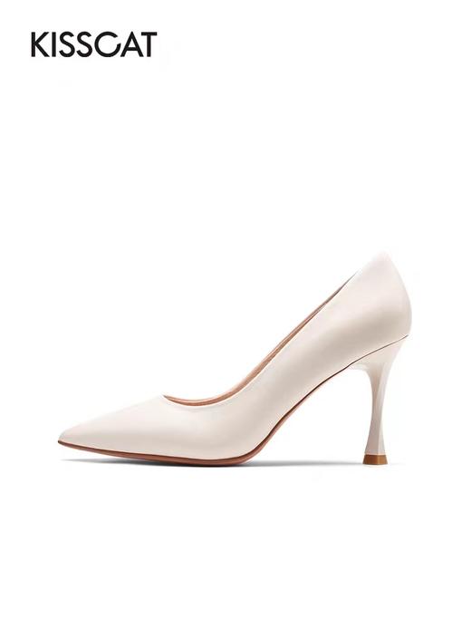 接吻猫优雅超高跟鞋女秋季新款通勤气质尖头设计感细跟羊皮单鞋 商品图3