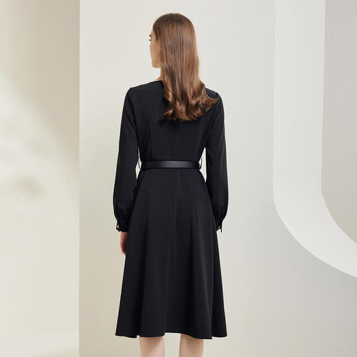 NG829斯尔丽瑟俪2023秋季新款A摆抛袖通勤款连衣裙 商品图1