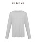 HIDEMI 叠穿神器 极简圆领超软糯宽松廓形长袖亲肤长袖T恤  巧克力色/浅灰色/黑色/白色 商品缩略图13