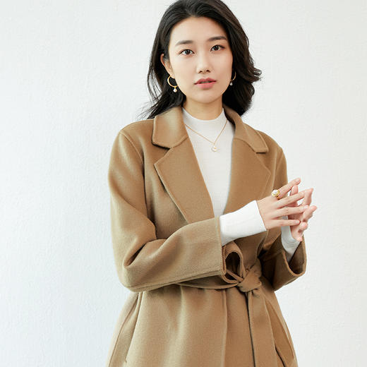 Avann短款系带100%羊毛大衣802 商品图6