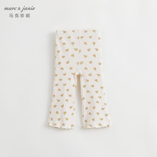 马克珍妮秋装新款 女童无感印花弹力针织打底裤喇叭裤231892 商品图1