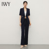 IWY/藏青色阔腿裤职业西装套装女夏季短袖售楼部工装英伦风正装C13513+P33513 商品缩略图2