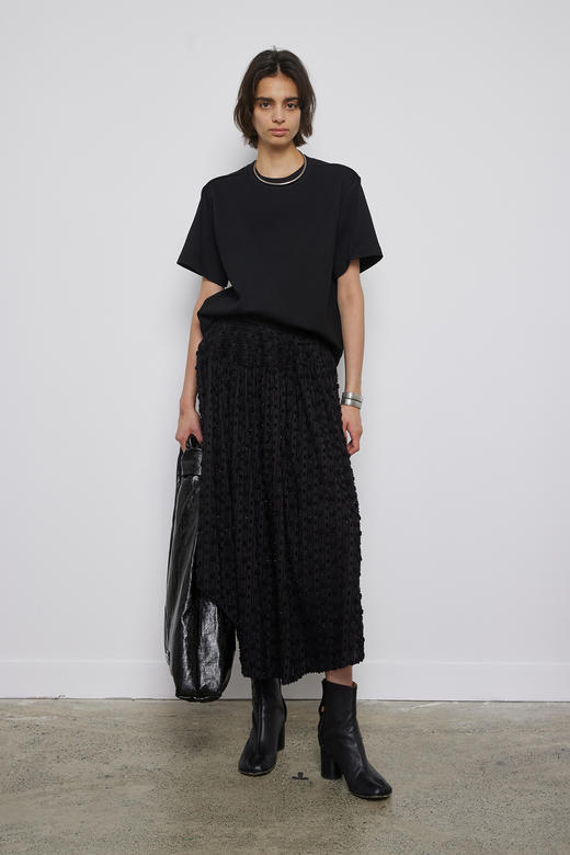 立体条纹宽松T恤 商品图0