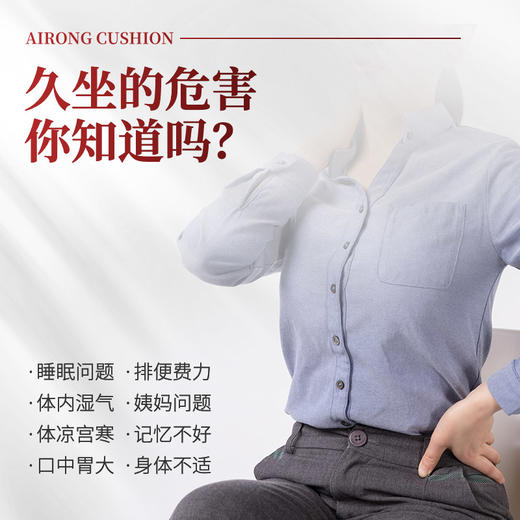 5年艾绒坐垫 电加热款 300g艾绒内胆 可拆卸可清洗 冬夏可用 南阳伏牛山 商品图3