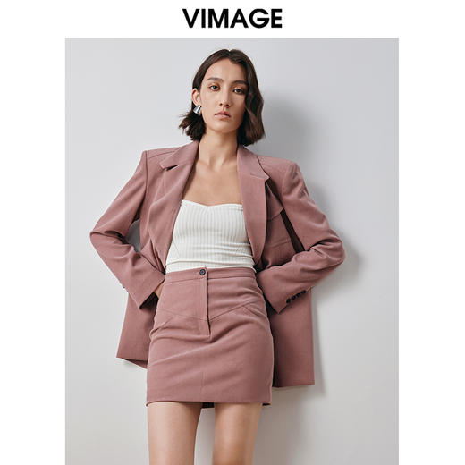 VIMAGE纬漫纪秋季新款时尚职业显瘦气质半身裙V2006615 商品图0