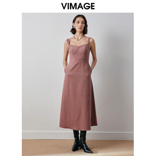 VIMAGE纬漫纪秋季新款洋气修身显瘦百搭气质连衣裙V2007618 商品图3