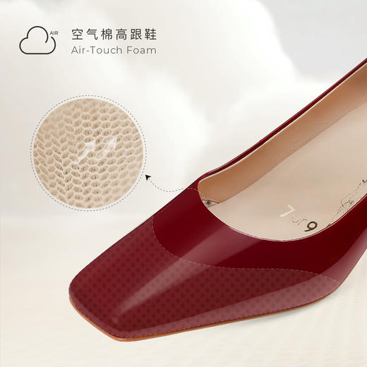7or9-玛丽珍鞋空气棉高跟鞋蔓越莓 商品图2