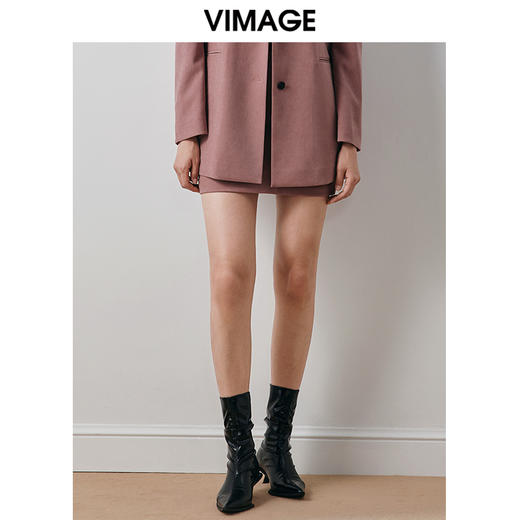 VIMAGE纬漫纪秋季新款时尚职业显瘦气质半身裙V2006615 商品图1