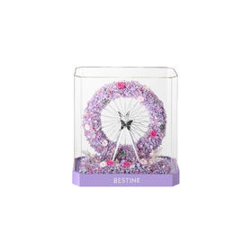 VBEINGS花语 永生花浪漫摩天轮 礼盒带灯摆件送女友告白生日礼物