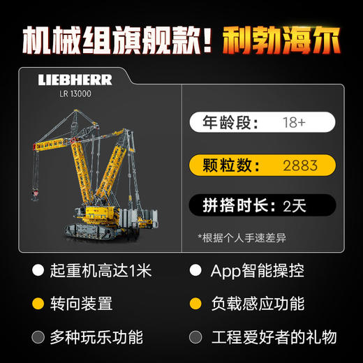 乐高积木L42146乐高机械组系列利勃海尔 LR 13000 履带起重机 商品图1