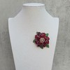 订购5个月到｜Gripoix Paris-No.35 Flower-红色山茶花 琉璃 胸针［法国设计师］ 商品缩略图2
