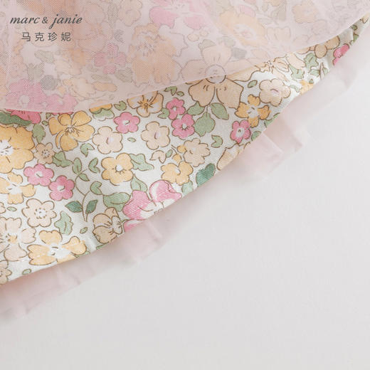 马克珍妮秋装新款 女童秋日花园拼接网纱短裙半身裙231790 商品图4