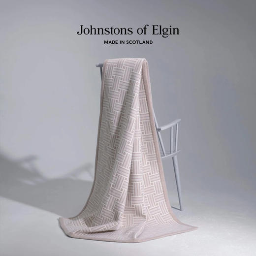 Johnstons of Elgin编织羊毛混纺家居毯舒适休闲毛毯 商品图2