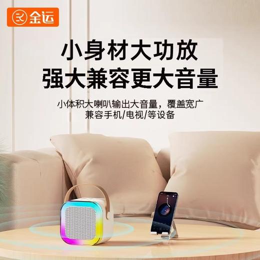 金运k12话筒音响一体麦克风家用无线蓝牙全民唱k歌儿童小家庭ktv 商品图2