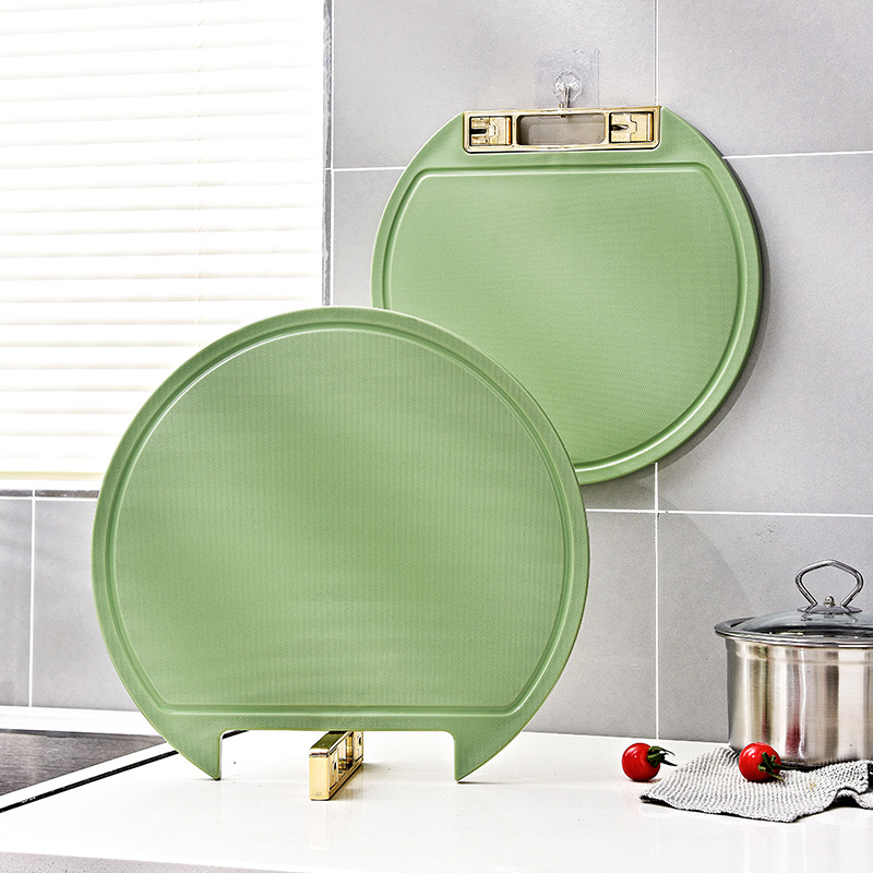 【圆形双面PE砧板】食品级可立PE环保圆形菜板塑料抗菌防霉防滑家用切肉水果硅胶砧板带磨刀器