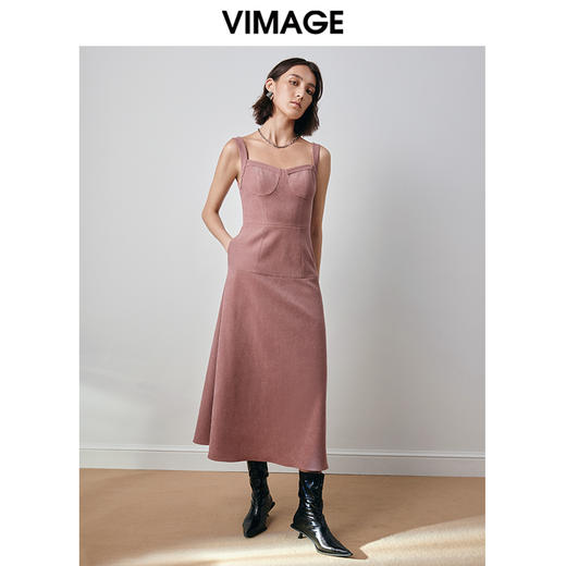 VIMAGE纬漫纪秋季新款洋气修身显瘦百搭气质连衣裙V2007618 商品图1