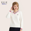 ELLE Active  新款早秋长袖运动撞色秋季时尚百搭V领女士打底衫 商品缩略图1