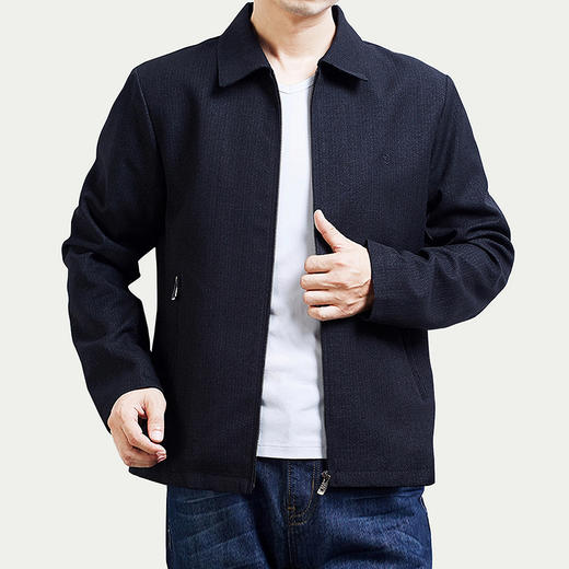 【新款DWD】大依优型大码夹克翻领商务加肥加大休闲胖子宽松外套上衣男装 商品图0