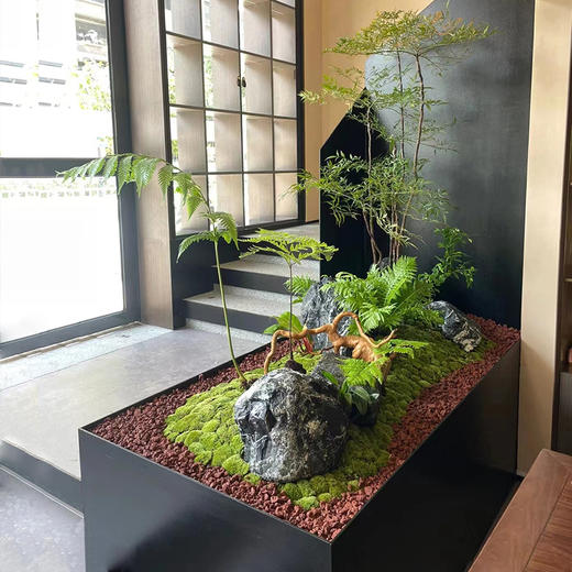 B款花箱植物造景-1份室内好养植物造景定制公司前台家里店铺楼梯间阳台庭院花园设计上门布置 商品图1