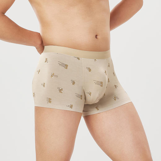 都市丽人都市锋尚日常休闲60S木莱尔舒适人棉平角男士内裤FK3HC1 商品图2