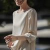 AVANNU领纯色七分袖缎面上衣901 商品缩略图4