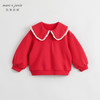 马克珍妮秋装新款 女童花边翻领全棉卫衣 儿童上衣231607 商品缩略图3