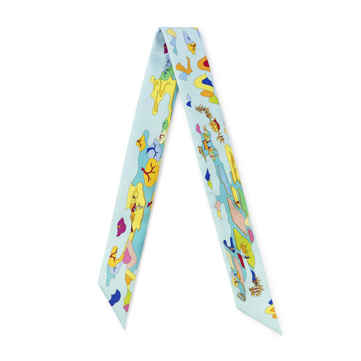 “桃花源”主题窄带丝巾 商品图1