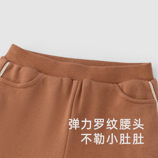 【商场同款】英氏童装休闲长裤女童保暖摇粒绒裤子外出裤子 商品图2