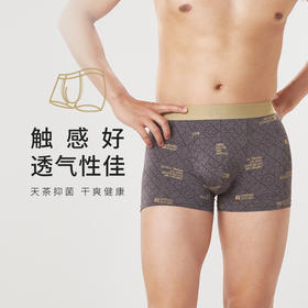 都市丽人都市锋尚日常休闲40S人棉舒适人棉平角男士内裤FK3CD9