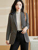 剩S 【 现货】米思阳2024秋季新款OL职场风格纹西装戗驳领一粒扣长袖外套女2686 商品缩略图1