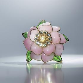 订购6个月到｜Gripoix Paris-Vintage-Flower Pearl-复古 琉璃 琉璃珍珠 胸针（粉色）（胸针/项链两用）［法国设计师］