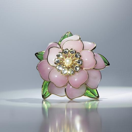 订购6个月到｜Gripoix Paris-Vintage-Flower Pearl-复古 琉璃 琉璃珍珠 胸针（粉色）（胸针/项链两用）［法国设计师］ 商品图0
