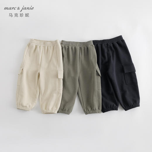 【户外风】马克珍妮秋装新款男童超舒棉大口袋束脚裤运动裤231671 商品图0
