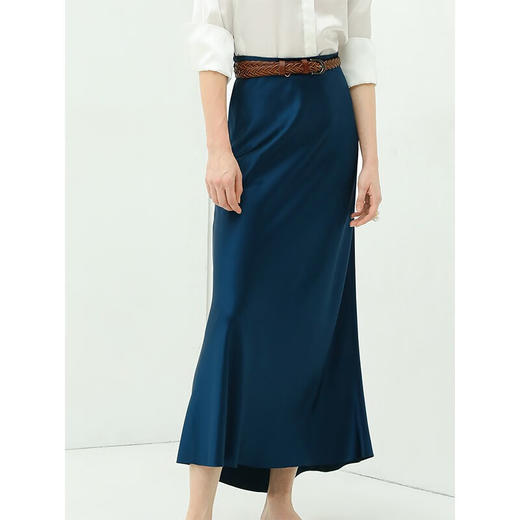 COCOBELLA电光蓝法式鱼尾裙女优雅气质半身长裙NHS111 商品图3