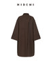 HIDEMI 不对称设计感翻领廓形口袋精纺羊毛中长款风衣 商品缩略图8