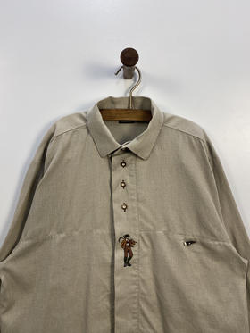 90年代 Vintage Hammerschmid 特殊面料 奥地利 蒂罗尔长袖衫 DRRL(M)