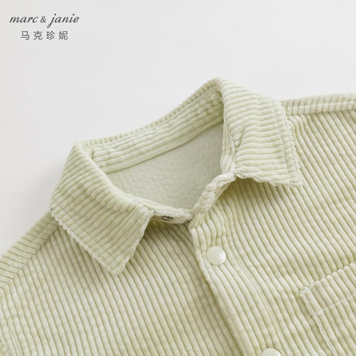 马克珍妮秋装新款 男童柔软灯芯绒翻领衬衫 儿童上衣231806 商品图4