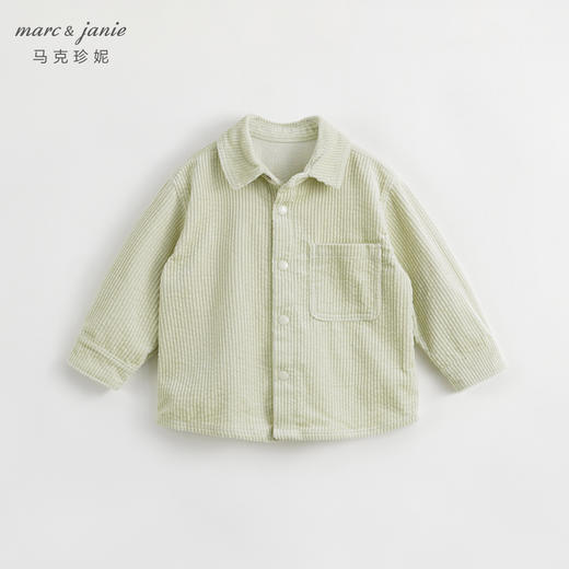 马克珍妮秋装新款 男童柔软灯芯绒翻领衬衫 儿童上衣231806 商品图2