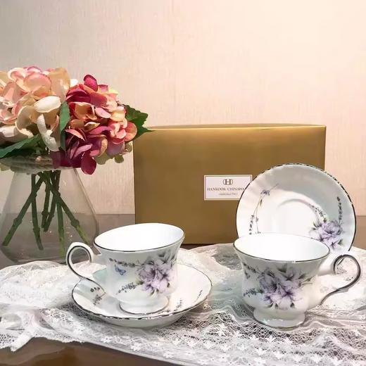 韩国进口HANKOOK优雅紫咖啡杯套装4件 商品图3