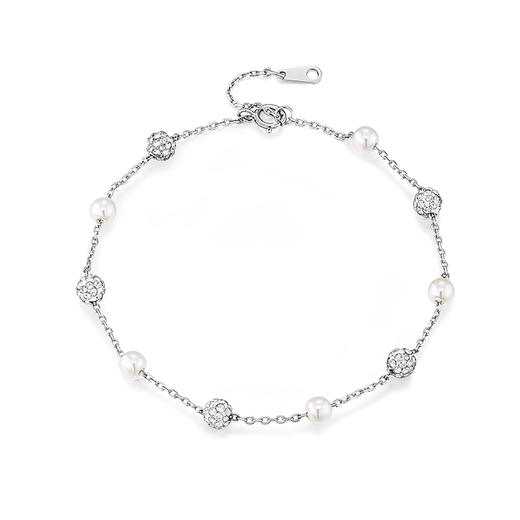 KADER卡蒂罗 流珠手链 S925银镶宝石首饰轻奢百搭高级 小众设计感百搭精致时尚女款 女生闺蜜礼物 商品图1