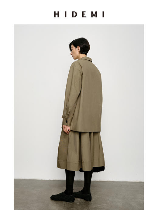 HIDEMI 小男孩系列巴恩风口袋短款斜纹风衣套装 外套/8分裤 商品图10