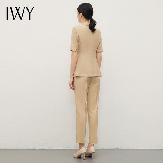 IWY/时尚卡其色西装套装女夏季短袖职业装售楼部酒店前台工作服CP11252 商品图3