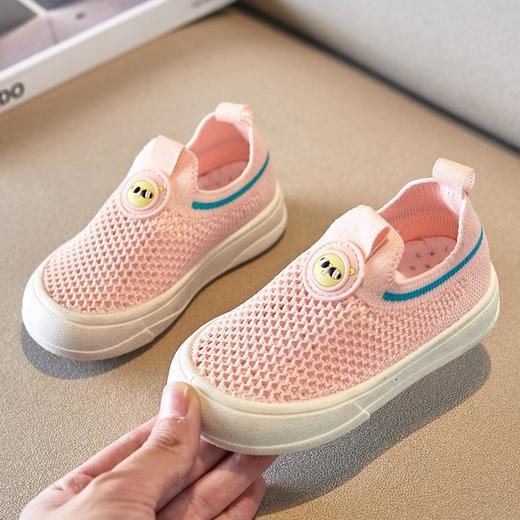 啵力熊夏款童鞋男女童飞织鞋幼儿园室内鞋软底板鞋休闲镂空运动鞋 商品图2